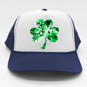 Irish Shamrock Tie Dye Happy St Patrick's Day Go Lucky Gift Trucker Hat