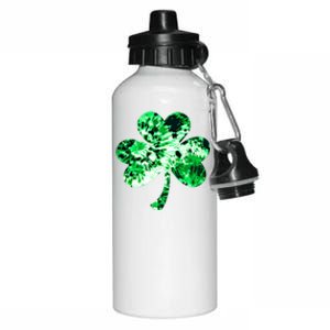 Irish Shamrock Tie Dye Happy St Patrick's Day Go Lucky Gift Aluminum Water Bottle