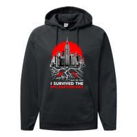 I Survived The Nyc Earthquake 2024 Performance Fleece Hoodie