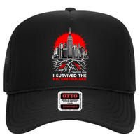 I Survived The Nyc Earthquake 2024 High Crown Mesh Back Trucker Hat