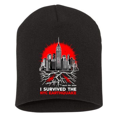 I Survived The Nyc Earthquake 2024 Short Acrylic Beanie