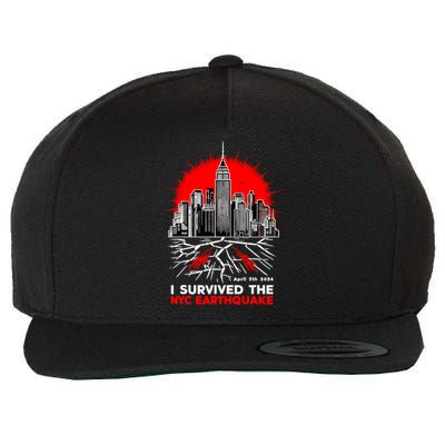 I Survived The Nyc Earthquake 2024 Wool Snapback Cap