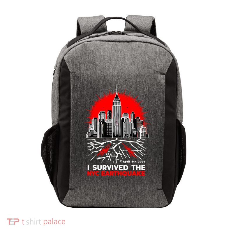 I Survived The Nyc Earthquake 2024 Vector Backpack