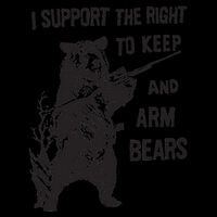 I Support The Right To Keep And Arm Bear Funny Design 16oz Travel Tumbler