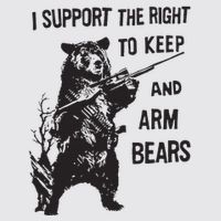 I Support The Right To Keep And Arm Bear Funny Design Womens Funnel Neck Pullover Hood