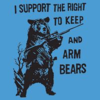 I Support The Right To Keep And Arm Bear Funny Design Tie Dye Hoodie