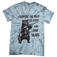 I Support The Right To Keep And Arm Bear Funny Design Tie-Dye T-Shirt