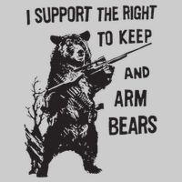 I Support The Right To Keep And Arm Bear Funny Design Tie-Dye T-Shirt
