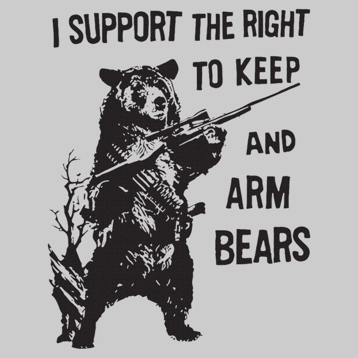 I Support The Right To Keep And Arm Bear Funny Design Tie-Dye T-Shirt