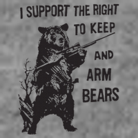 I Support The Right To Keep And Arm Bear Funny Design 7-Panel Snapback Hat