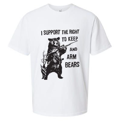 I Support The Right To Keep And Arm Bear Funny Design Sueded Cloud Jersey T-Shirt