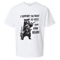 I Support The Right To Keep And Arm Bear Funny Design Sueded Cloud Jersey T-Shirt