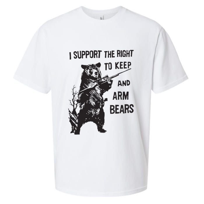 I Support The Right To Keep And Arm Bear Funny Design Sueded Cloud Jersey T-Shirt