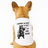 I Support The Right To Keep And Arm Bear Funny Design Doggie Tank