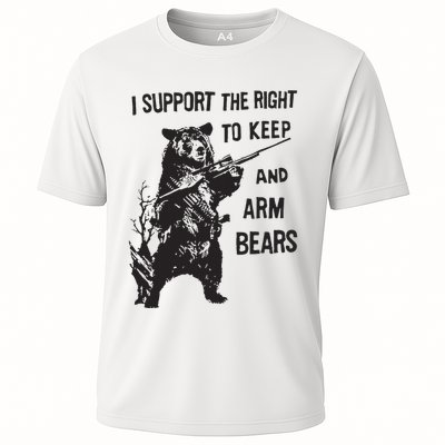 I Support The Right To Keep And Arm Bear Funny Design Performance Shirt
