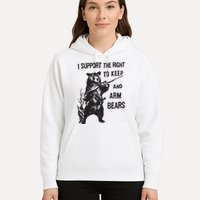 I Support The Right To Keep And Arm Bear Funny Design Hoodie