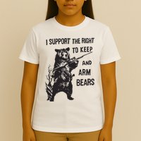 I Support The Right To Keep And Arm Bear Funny Design T-Shirt