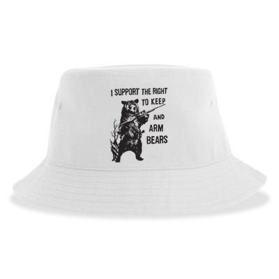 I Support The Right To Keep And Arm Bear Funny Design Sustainable Bucket Hat