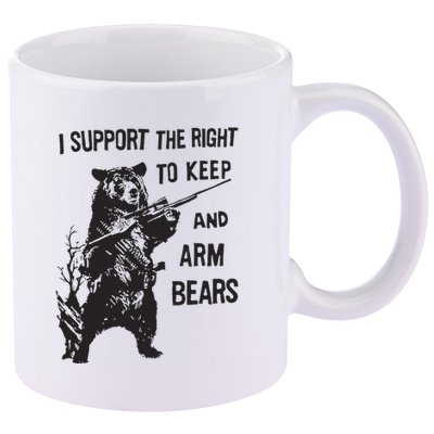 I Support The Right To Keep And Arm Bear Funny Design 11oz C Handle Ceramic Mug