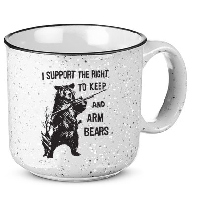 I Support The Right To Keep And Arm Bear Funny Design 15oz Campfire Ceramic Mug