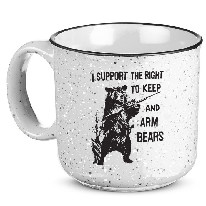 I Support The Right To Keep And Arm Bear Funny Design 15oz Campfire Ceramic Mug