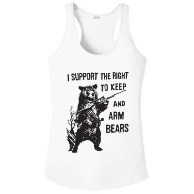 I Support The Right To Keep And Arm Bear Funny Design Ladies PosiCharge Competitor Racerback Tank