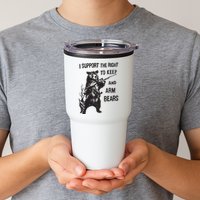 I Support The Right To Keep And Arm Bear Funny Design Tumbler