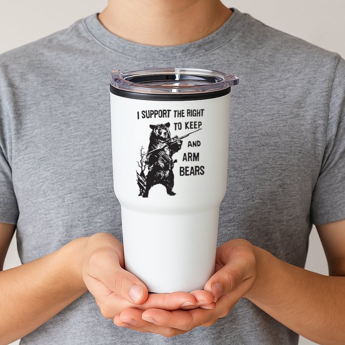 I Support The Right To Keep And Arm Bear Funny Design Tumbler