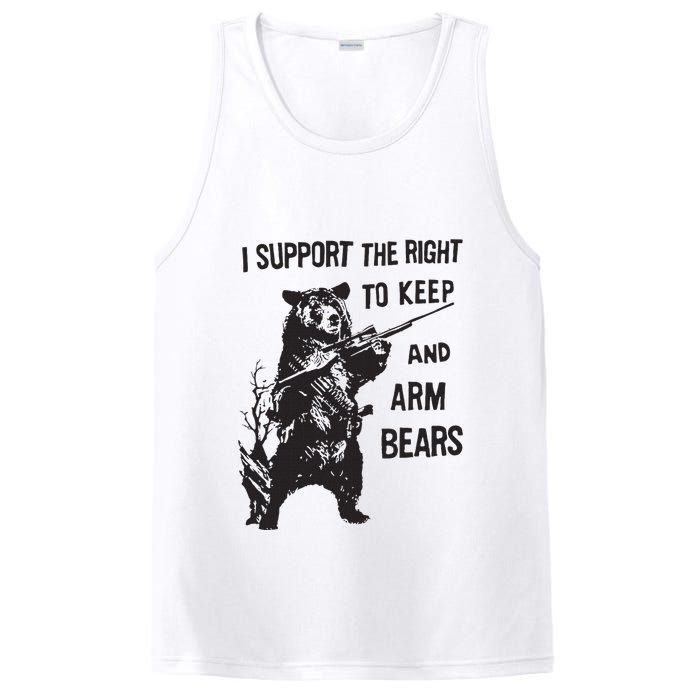 I Support The Right To Keep And Arm Bear Funny Design PosiCharge Competitor Tank