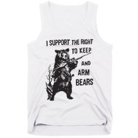 I Support The Right To Keep And Arm Bear Funny Design Tank Top