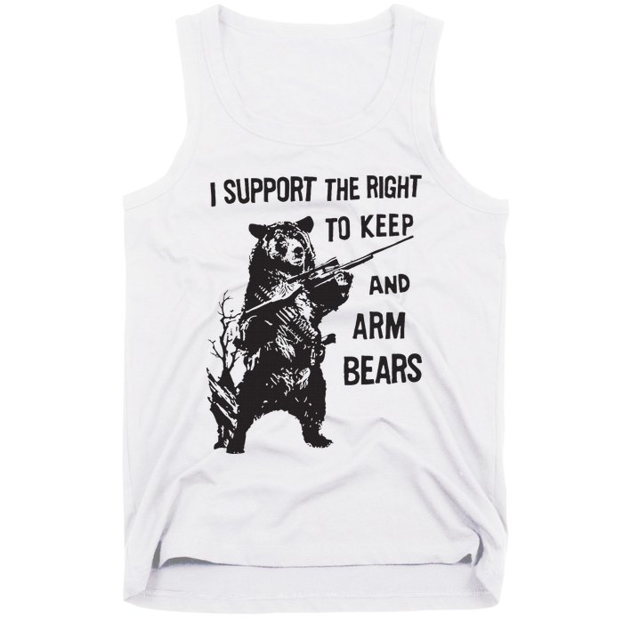 I Support The Right To Keep And Arm Bear Funny Design Tank Top