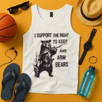 I Support The Right To Keep And Arm Bear Funny Design Tank Top