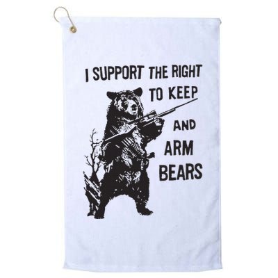 I Support The Right To Keep And Arm Bear Funny Design Golf Towel