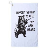 I Support The Right To Keep And Arm Bear Funny Design Golf Towel