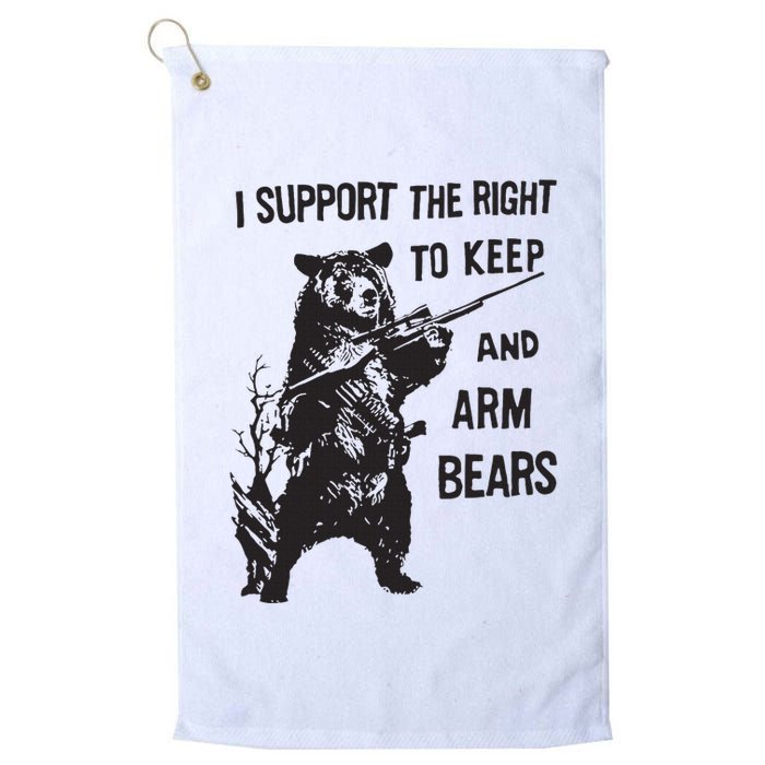 I Support The Right To Keep And Arm Bear Funny Design Golf Towel