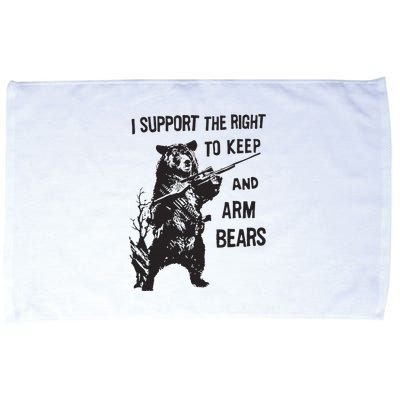 I Support The Right To Keep And Arm Bear Funny Design Microfiber Hand Towel