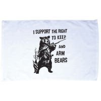 I Support The Right To Keep And Arm Bear Funny Design Microfiber Hand Towel