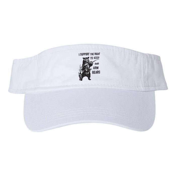 I Support The Right To Keep And Arm Bear Funny Design Visor