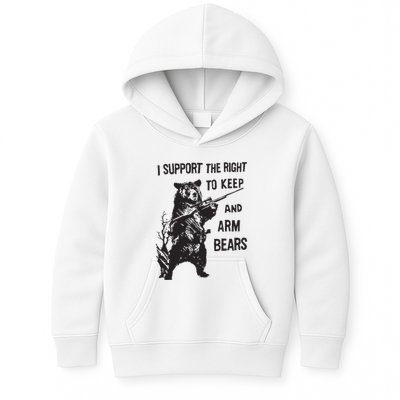 I Support The Right To Keep And Arm Bear Funny Design Kids Hoodie