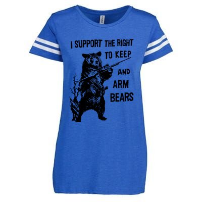 I Support The Right To Arm Bears T Shirt Funny Hunting T Shirt Saying Enza Ladies Jersey Football T-Shirt