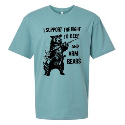 I Support The Right To Arm Bears T Shirt Funny Hunting T Shirt Saying Sueded Cloud Jersey T-Shirt