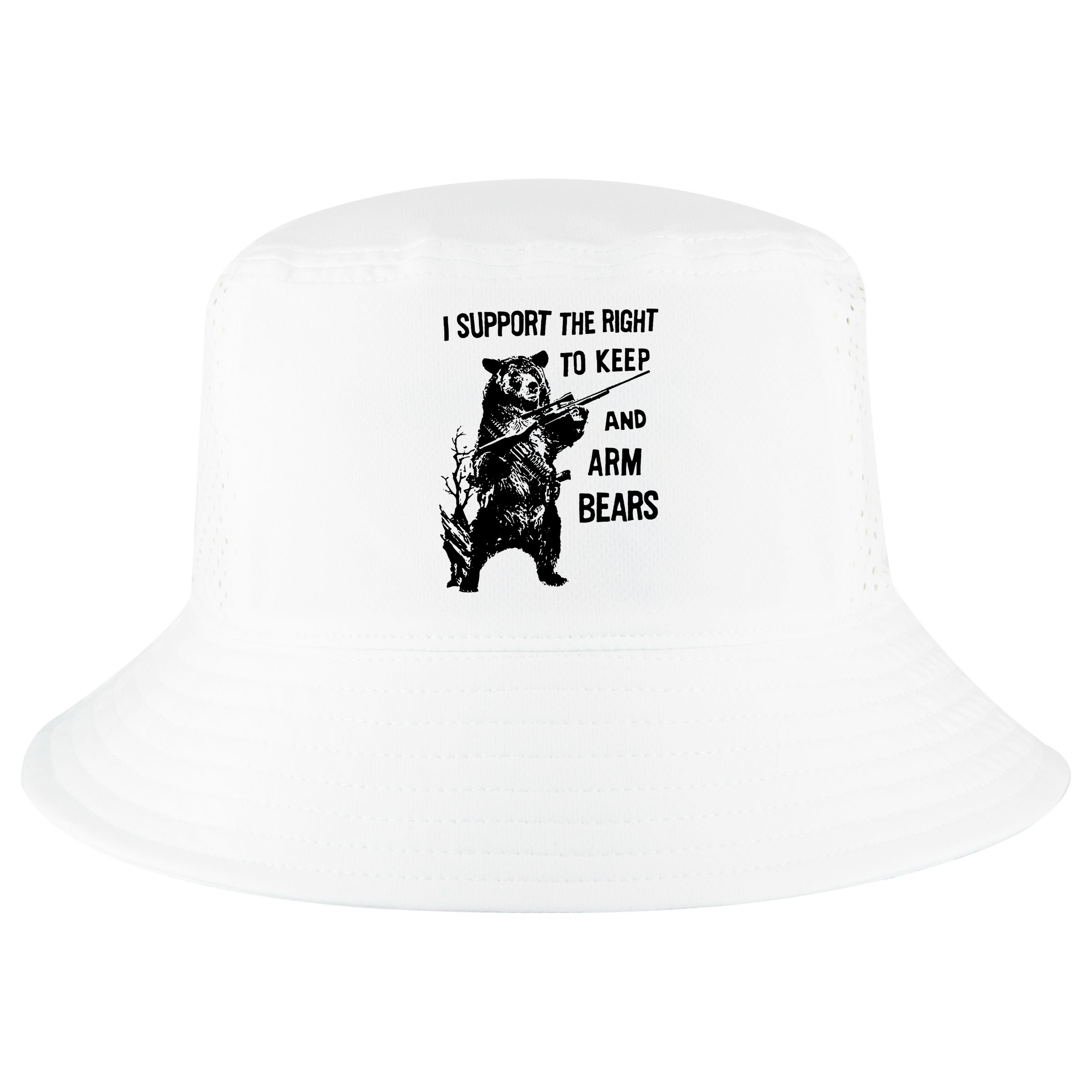 I Support The Right To Arm Bears T Shirt Funny Hunting T Shirt Saying Cool Comfort Performance Bucket Hat