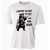 I Support The Right To Arm Bears T Shirt Funny Hunting T Shirt Saying Cooling Performance Crew T-Shirt