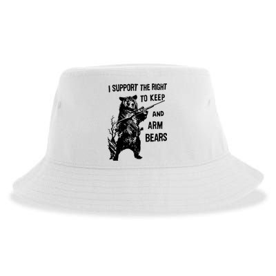 I Support The Right To Arm Bears T Shirt Funny Hunting T Shirt Saying Sustainable Bucket Hat