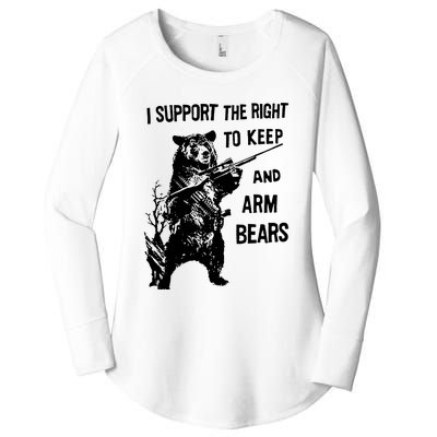 I Support The Right To Arm Bears T Shirt Funny Hunting T Shirt Saying Women's Perfect Tri Tunic Long Sleeve Shirt