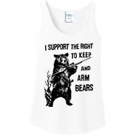 I Support The Right To Arm Bears T Shirt Funny Hunting T Shirt Saying Ladies Essential Tank