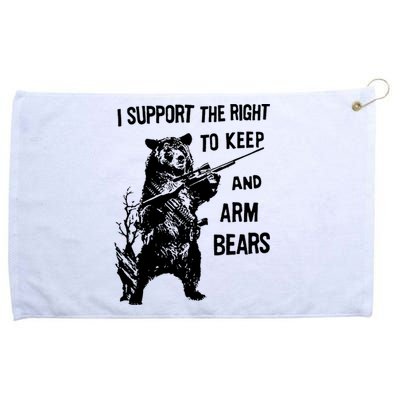 I Support The Right To Arm Bears T Shirt Funny Hunting T Shirt Saying Grommeted Golf Towel