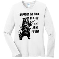 I Support The Right To Arm Bears T Shirt Funny Hunting T Shirt Saying Ladies Long Sleeve Shirt