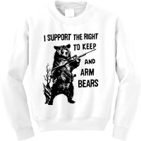 I Support The Right To Arm Bears T Shirt Funny Hunting T Shirt Saying Kids Sweatshirt