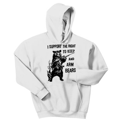 I Support The Right To Arm Bears T Shirt Funny Hunting T Shirt Saying Kids Hoodie